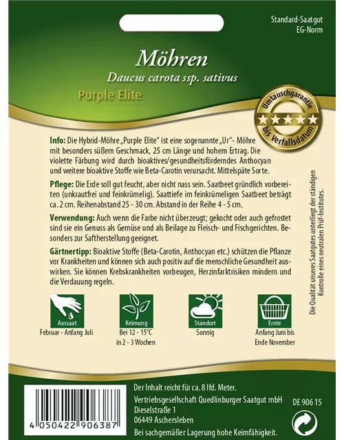 Möhrensamen 'Purple Elite'
