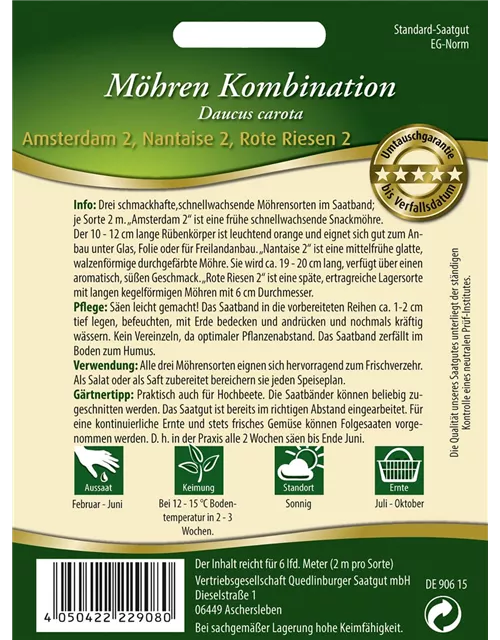 Möhren Kombination-Samen