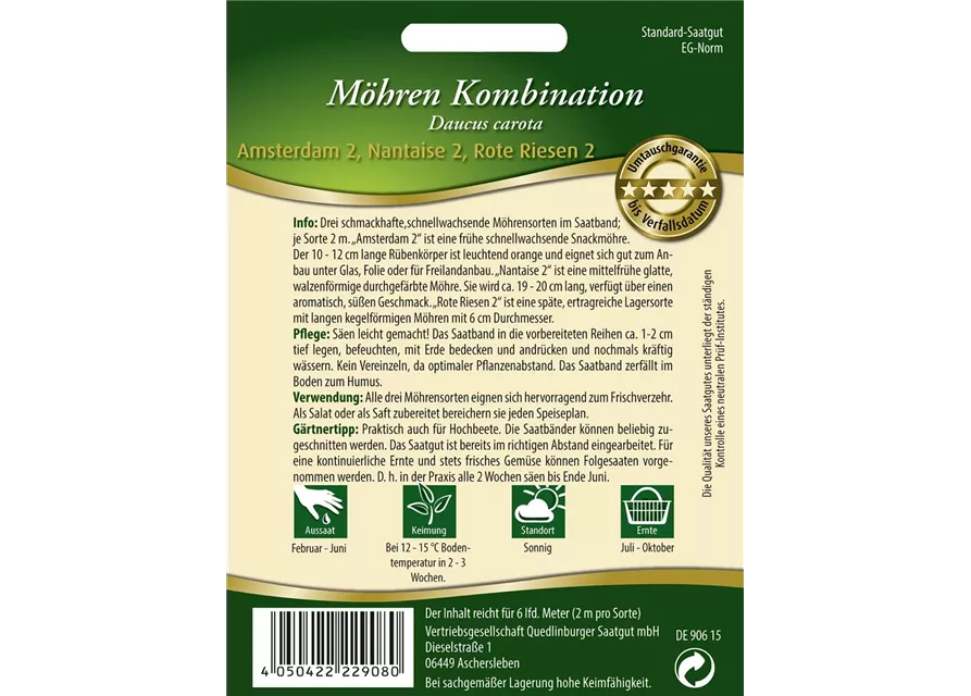 Möhren Kombination-Samen