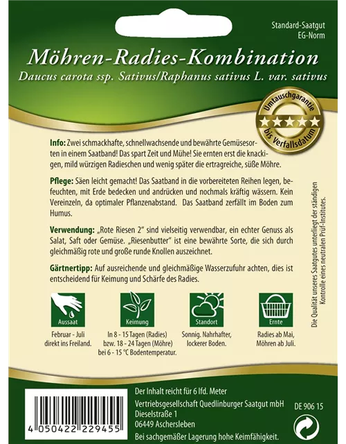 Möhren-Radies-Kombination-Samen