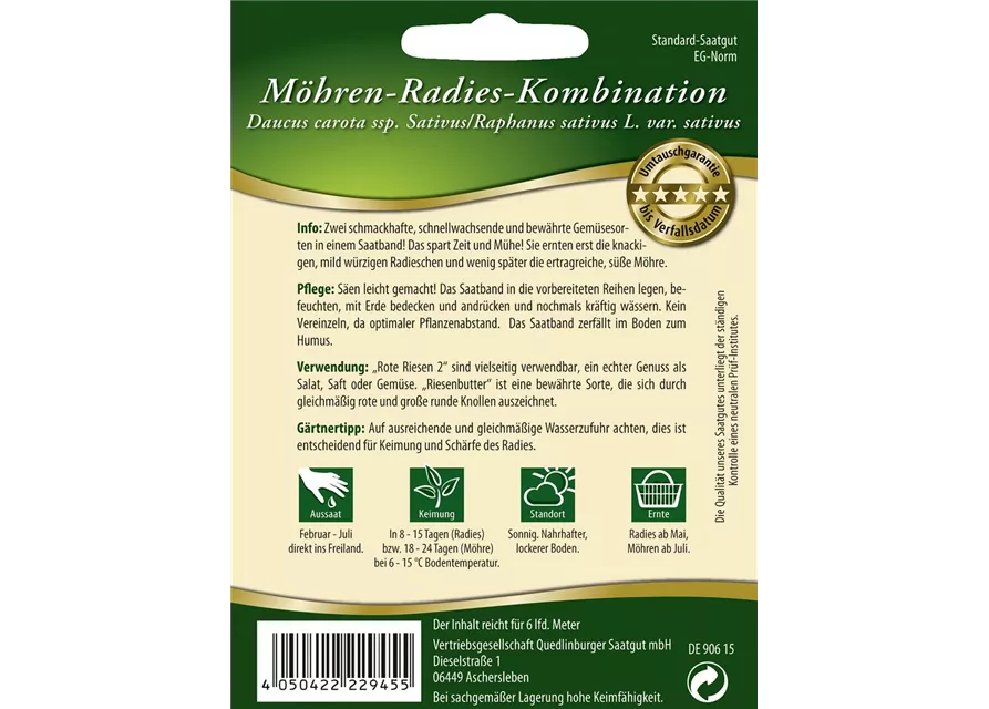 Möhren-Radies-Kombination-Samen