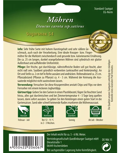 Möhrensamen 'Sugarsnax 54'