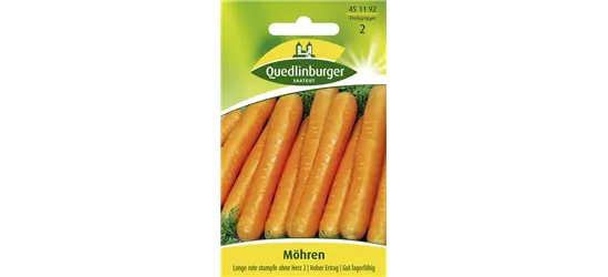 Möhrensamen 'Lange, Rote, Stumpfe ohne Herz 2'