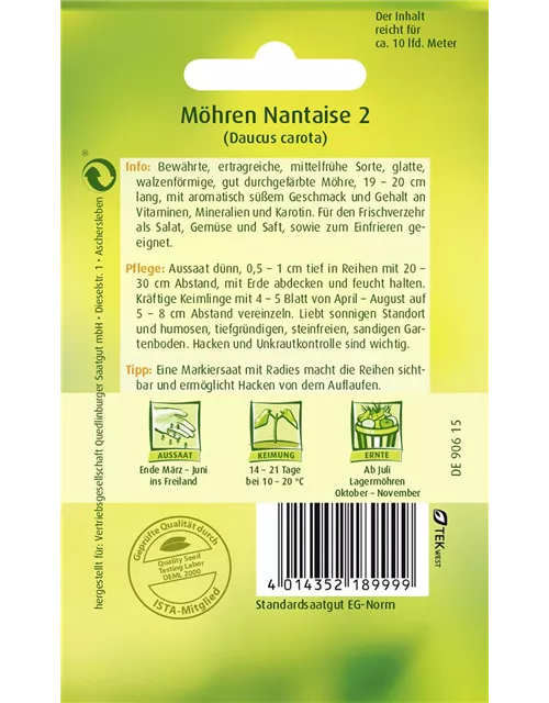 Möhrensamen 'Nantaise 2'