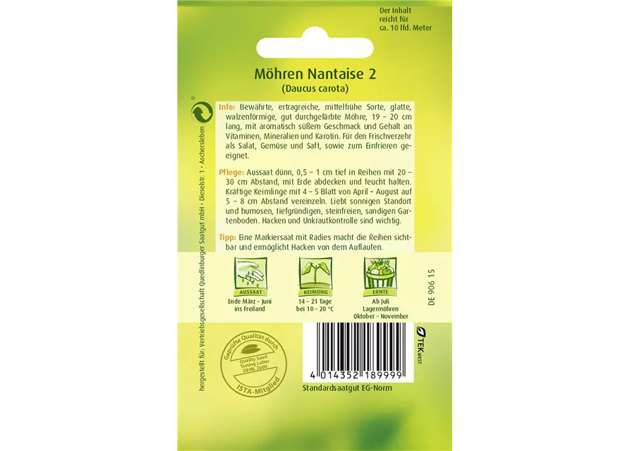 Möhrensamen 'Nantaise 2'