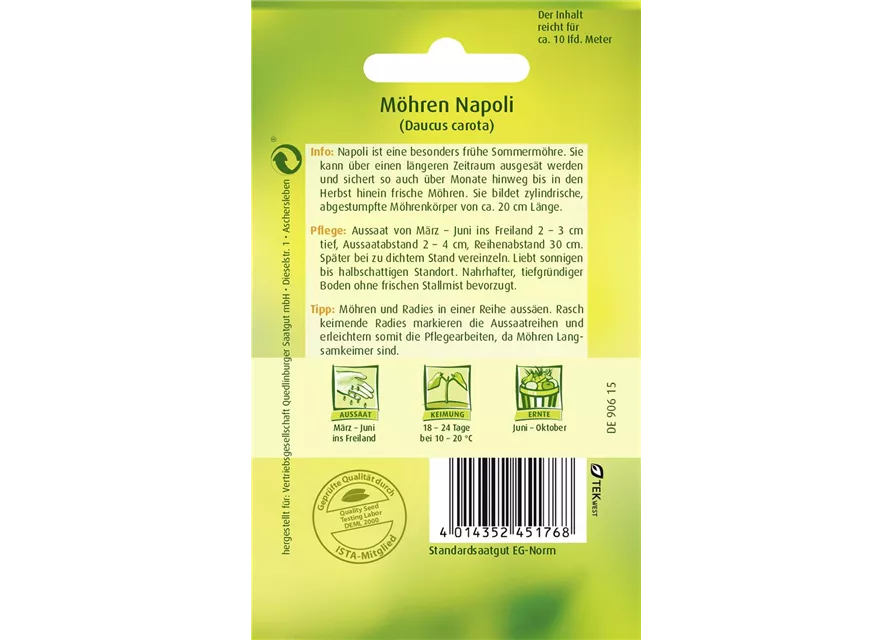 Möhrensamen 'Napoli'