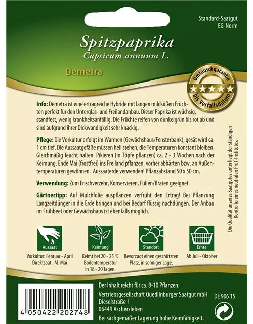 Paprikasamen 'Demetra'