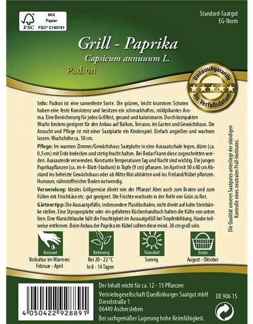 Peperonisamen 'Padron'