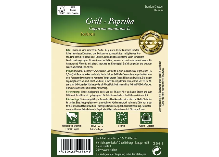 Peperonisamen 'Padron'