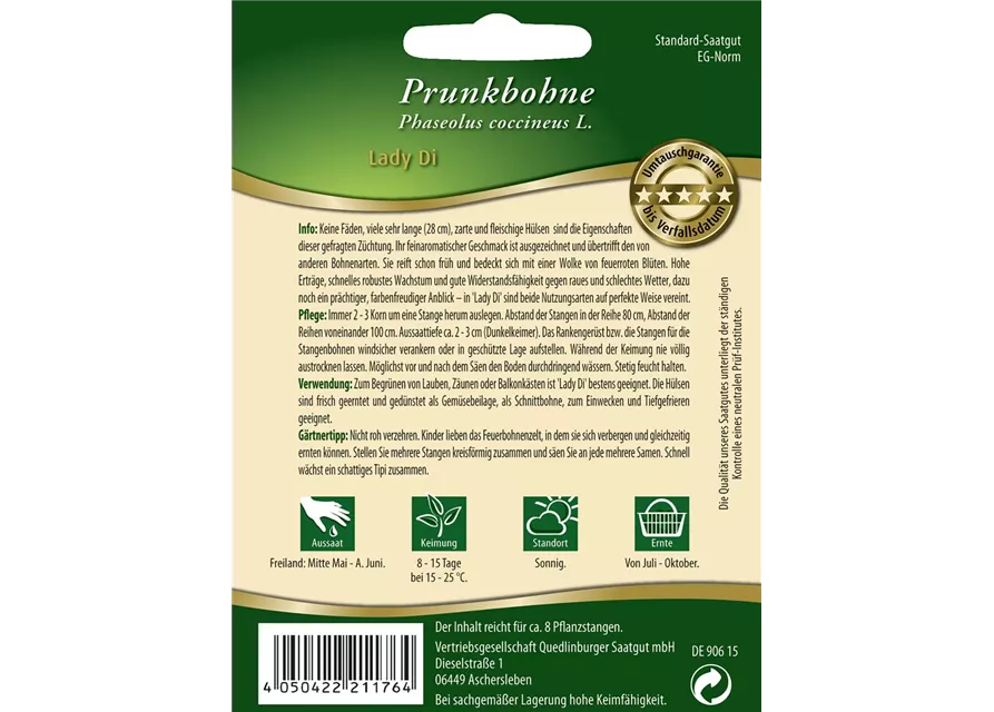 Prunkbohnensamen 'Lady Di'