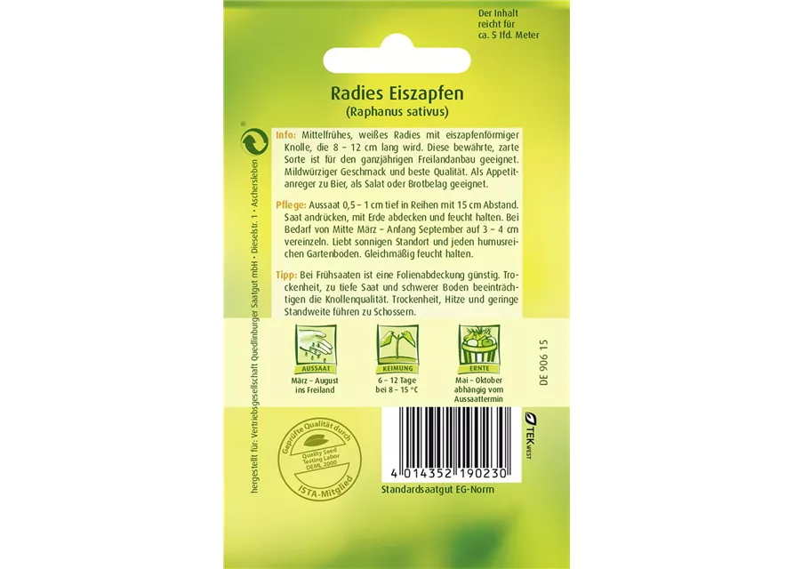 Radieschensamen 'Eiszapfen'