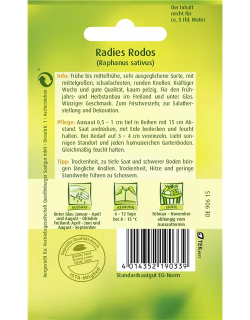Radieschensamen 'Rodos'