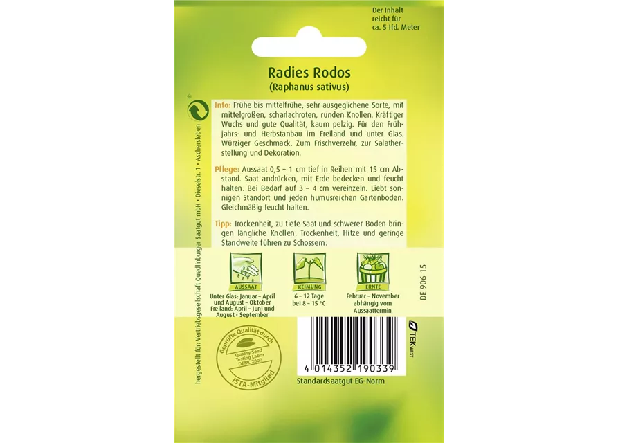 Radieschensamen 'Rodos'