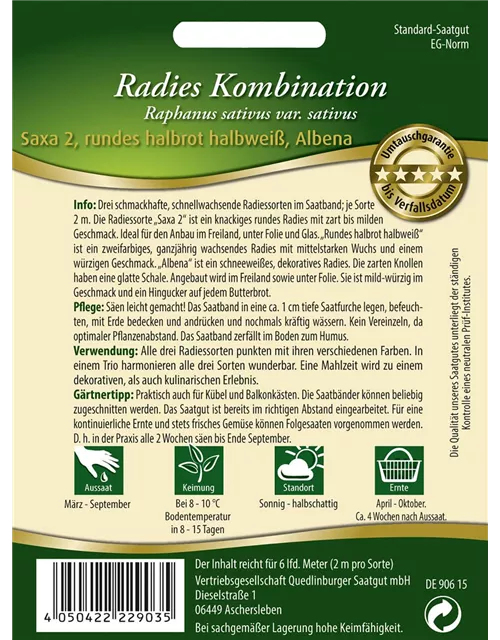 Radieschen-Kombination-Samen