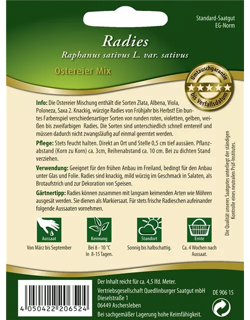 Radieschensamen 'Ostereier Mischung'