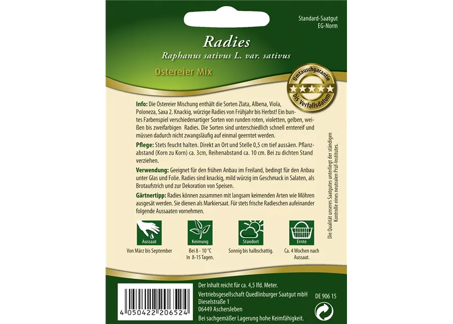 Radieschensamen 'Ostereier Mischung'