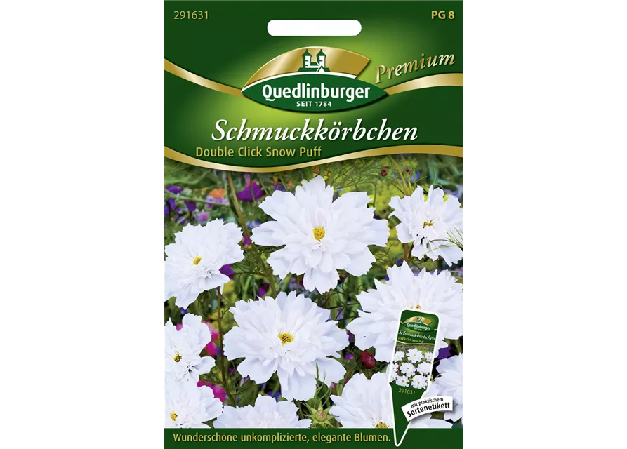 Schmuckkörbchensamen 'Double Click Snow Puff'