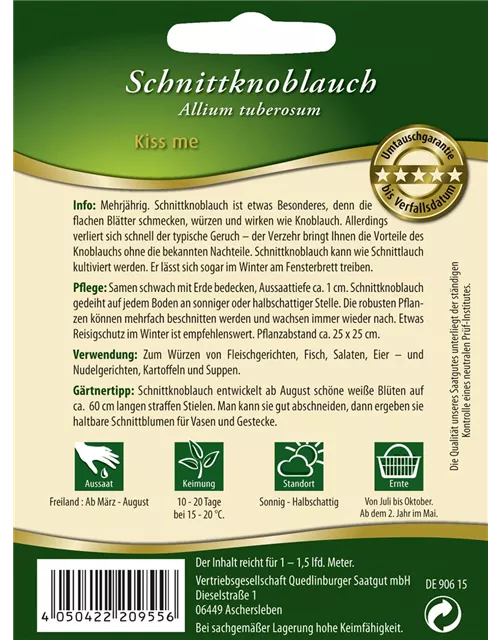 Schnittknoblauchsamen 'Kiss Me'