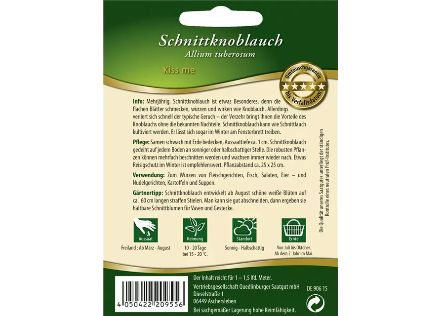 Schnittknoblauchsamen 'Kiss Me'