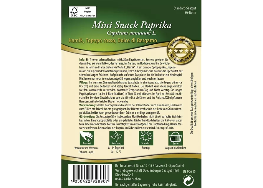 Snack-Paprika-Samen