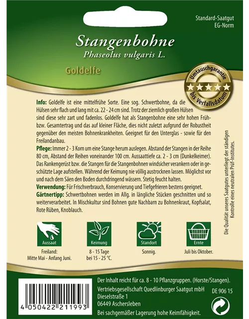 Stangenbohnensamen 'Goldelfe'