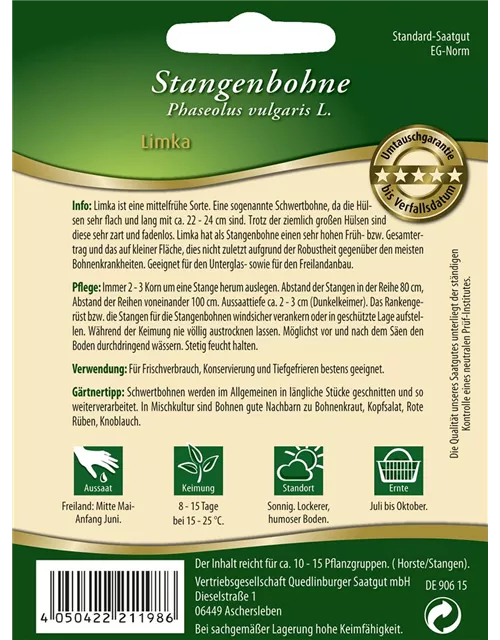 Stangenbohnensamen 'Limka'