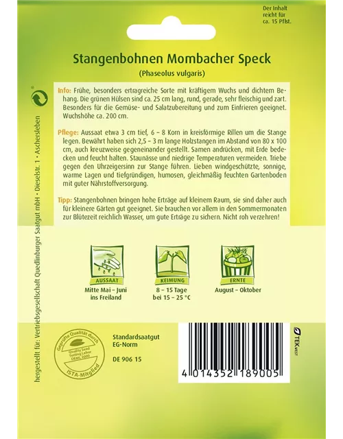 Stangenbohnensamen 'Mombacher Speck'