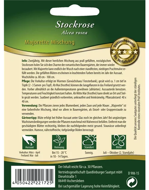 Stockrosensamen 'Majorette'