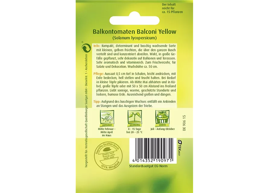 Tomatensamen 'Balconi Yellow'