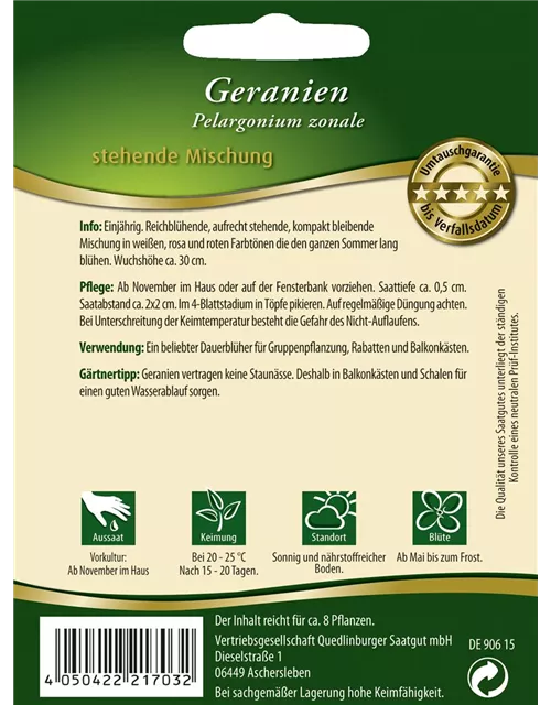 Zonal-Pelargonie-Samen