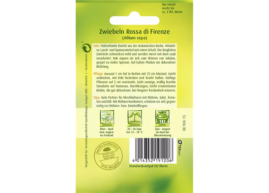 Frühlingszwiebelsamen 'Rossa lunga di Firenze'