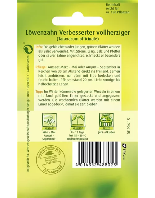 Löwenzahnsamen 'Verbesserter Vollherziger'