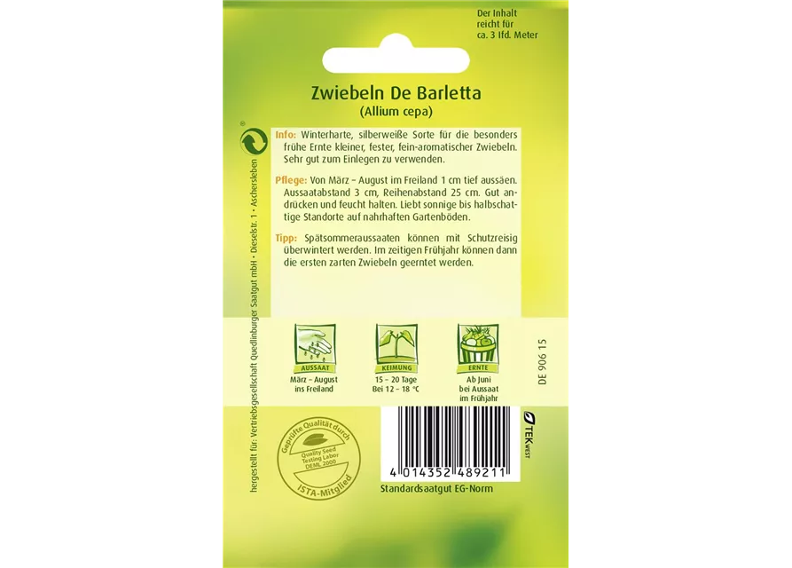 Zwiebelsamen 'De Barletta'