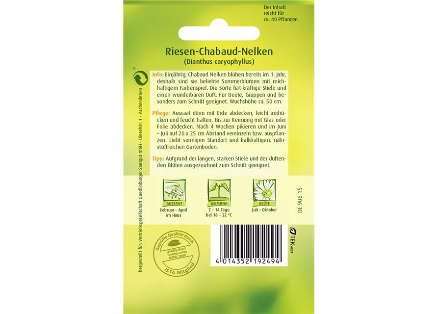 Gartennelkensamen 'Chabaud'