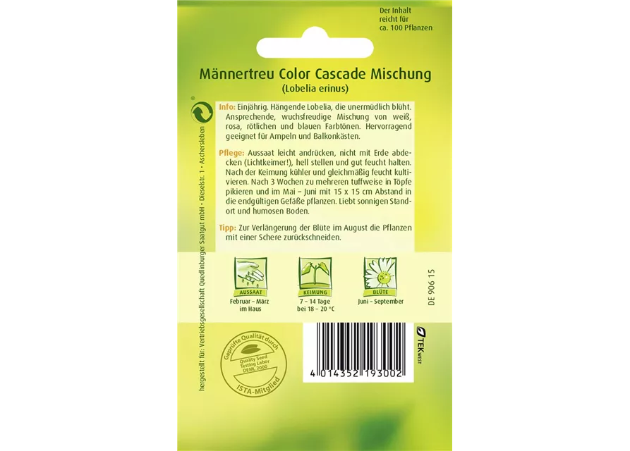 Lobeliensamen 'Color Cascade'