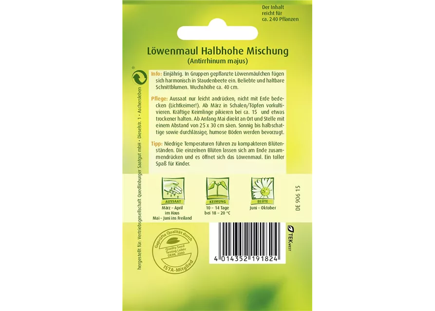 Löwenmaulsamen 'Halbhohe Mischung'