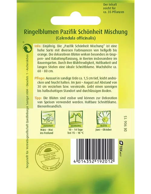 Ringelblumensamen 'Pazifik Schönheit'