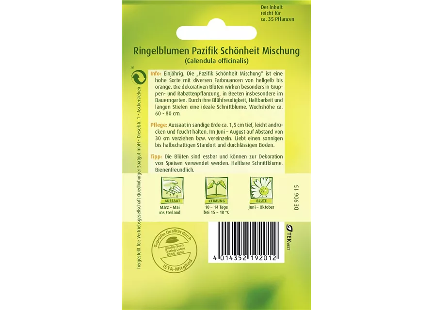 Ringelblumensamen 'Pazifik Schönheit'
