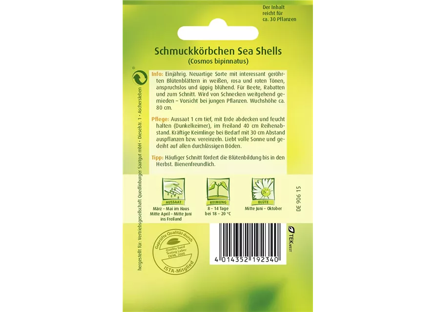 Schmuckkörbchensamen 'Sea Shells'