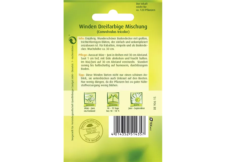 Trichterwindensamen 'Dreifarbige Mischung'