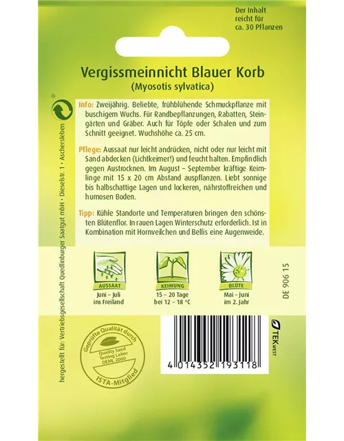Wald-Vergissmeinnicht-Samen 'Blauer Korb'