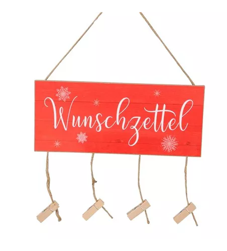Schild 'Wunschzettel' zum Hängen