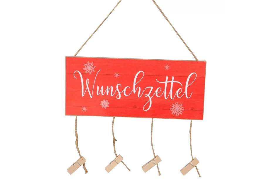 Schild 'Wunschzettel' zum Hängen