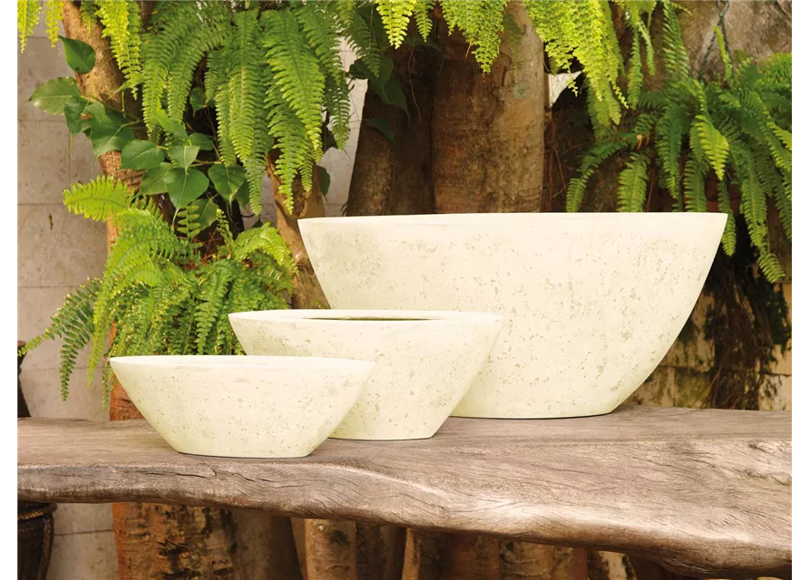 fleur ami POLYSTONE BOAT Pflanzgefäß