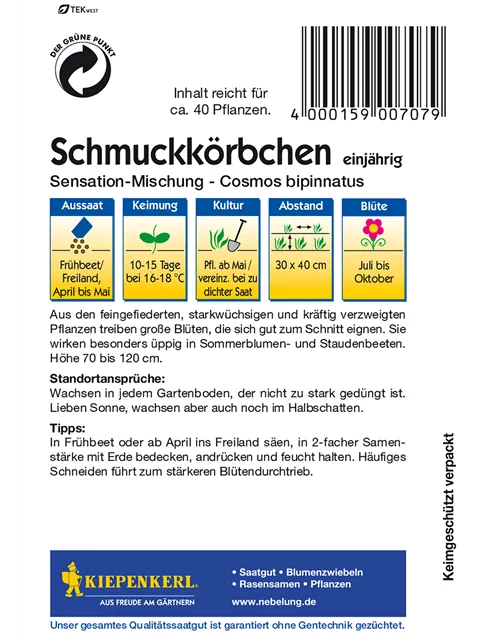 Fiederblättriges Schmuckkörbchen