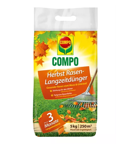 Compo Herbst Rasendünger mit Langzeitwirkung 