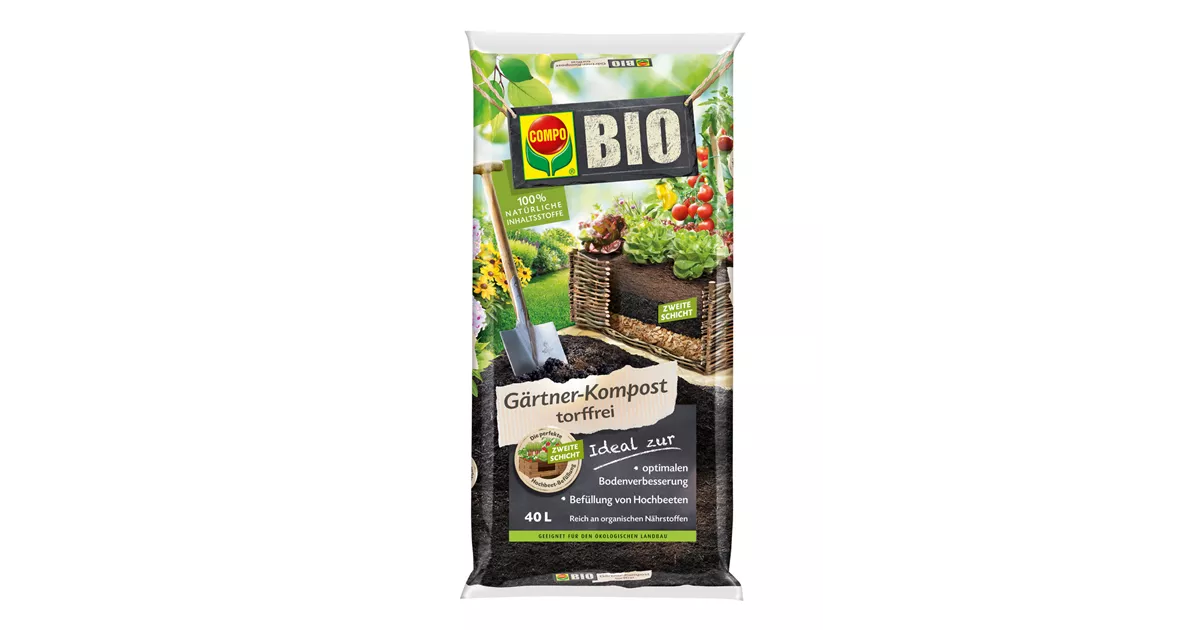 Compo BIO Grtner-Kompost - Oldenburger Wohngarten - Dein  Wohlfhlgartenmarkt