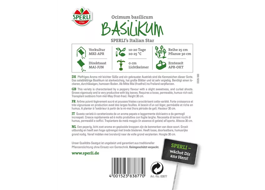 Basilikum 'Italian Star'