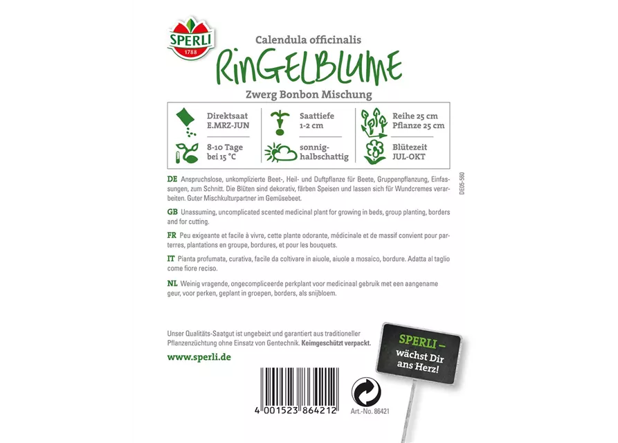 Ringelblume 'Zwerg Bonbon Mischung'