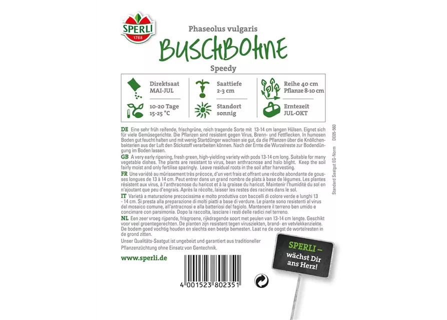 Buschbohne 'Speedy'